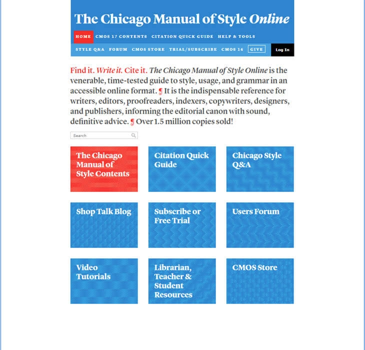 Chicago Manual of Style Webite