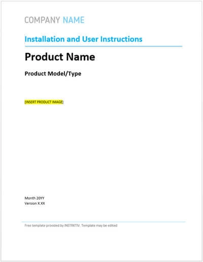 User Manual Template Guide To Create A User Manual 2021